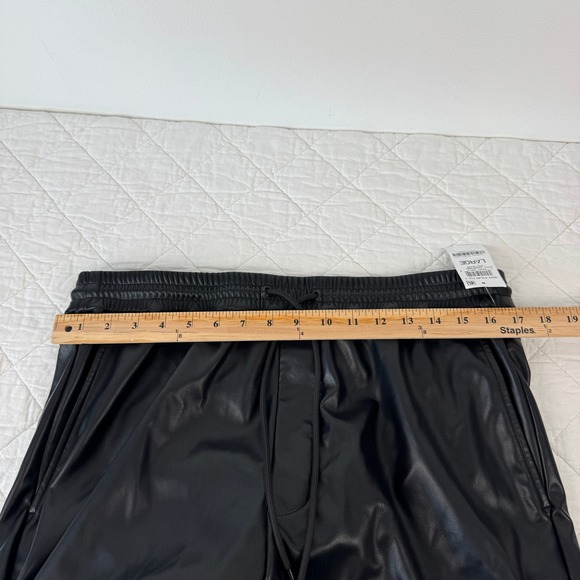 Mode of One Mens Relaxed Fit Faux Leather Pull On Pants Deep Black L 100199538MN - Picture 6 of 15